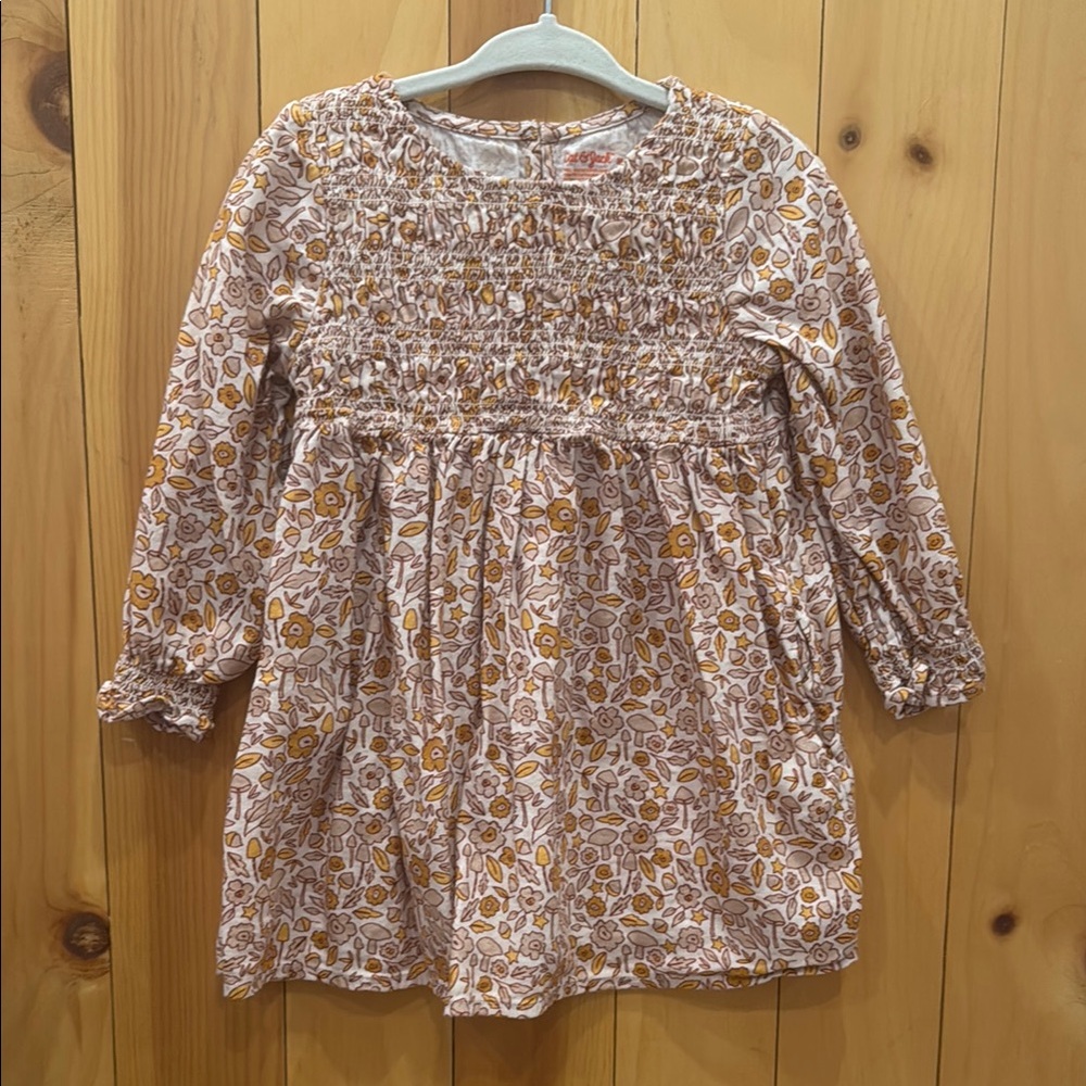 Cat & Jack Floral Kids Dress - Pink and Yellow